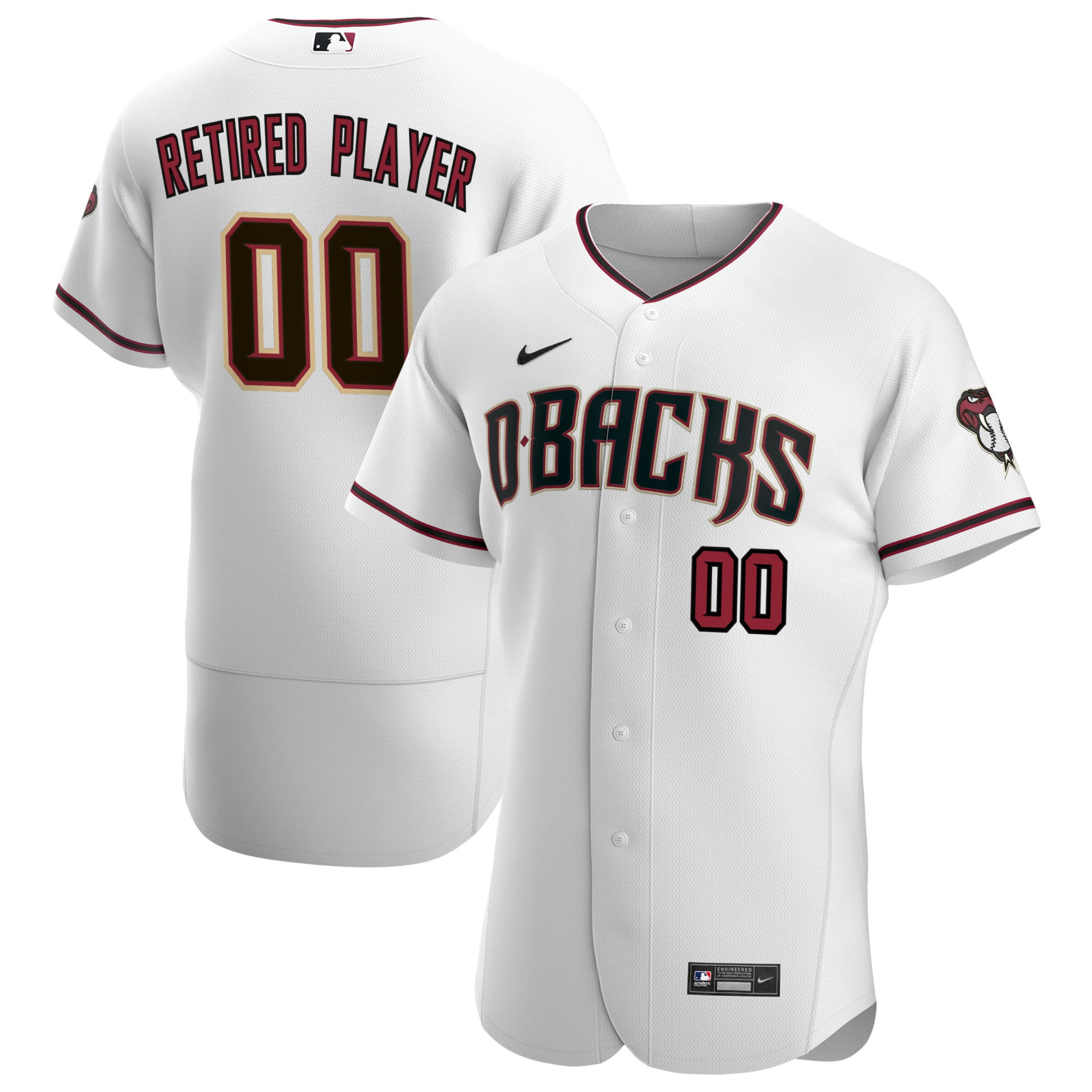 Arizona Diamondbacks Home Pick-a-player Retired Roster Authentic Jersey – White Custom Jerseys MLB