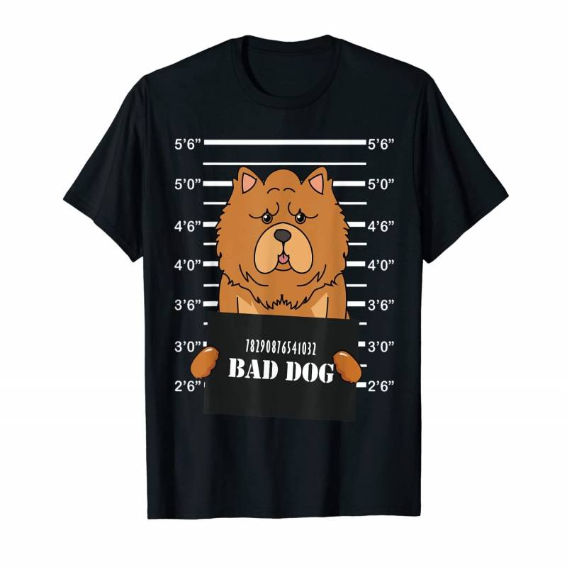 Chow Chow Funny Mug Shot Bad Dog Mom Dad Gift T-shirt