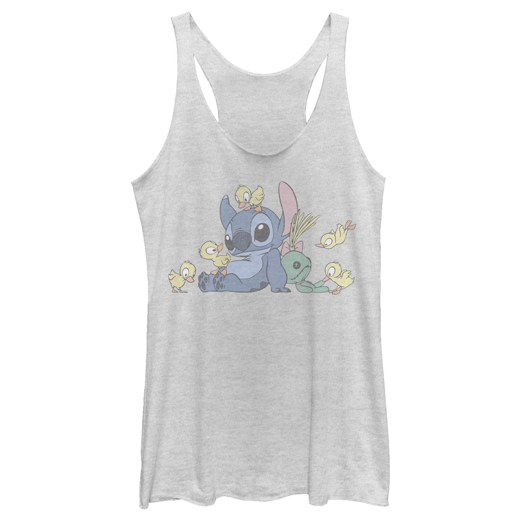 Women’S Lilo & Stitch Distressed Ducklings Racerback Tank Top