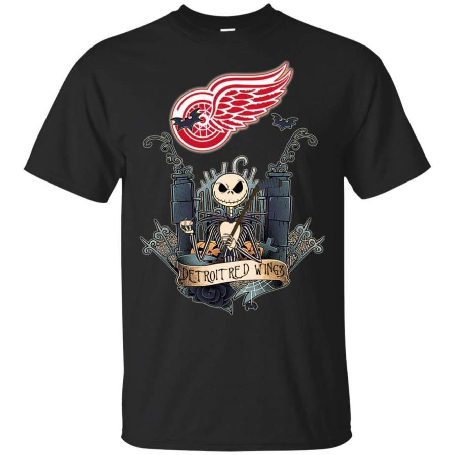 Jack Skellington Detroit Red Wings Hockey T-shirt Men Women Fan HA05