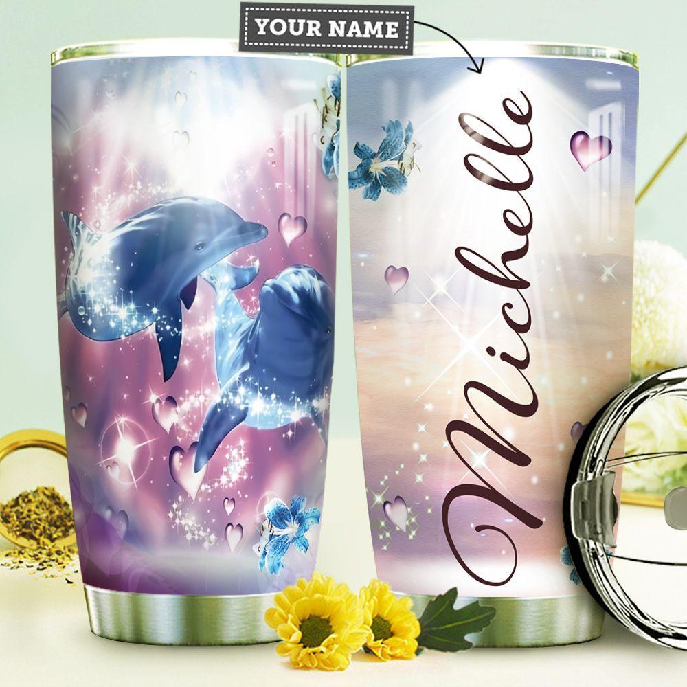 Love Dolphin Personalized HHE0310026 Stainless Steel Tumbler