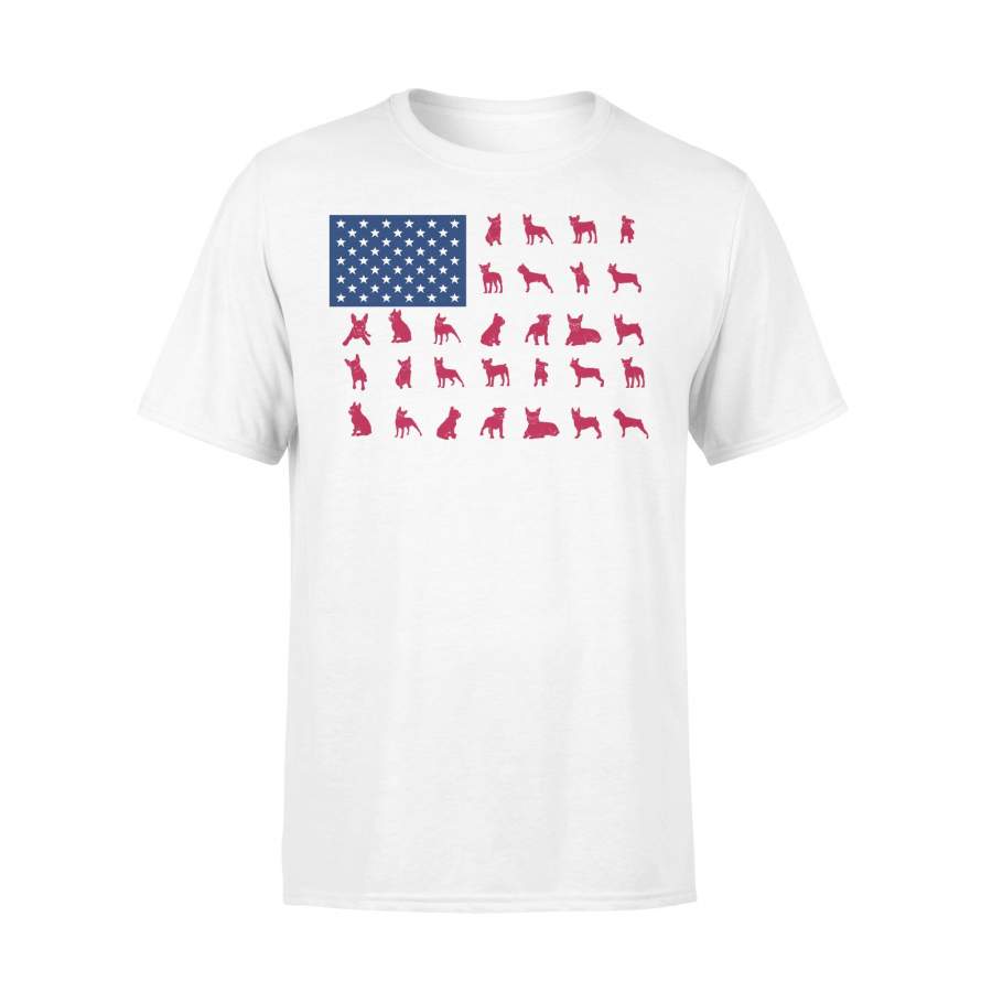 Boston Terrier Poses American Flag 4Th Of July T-shirt