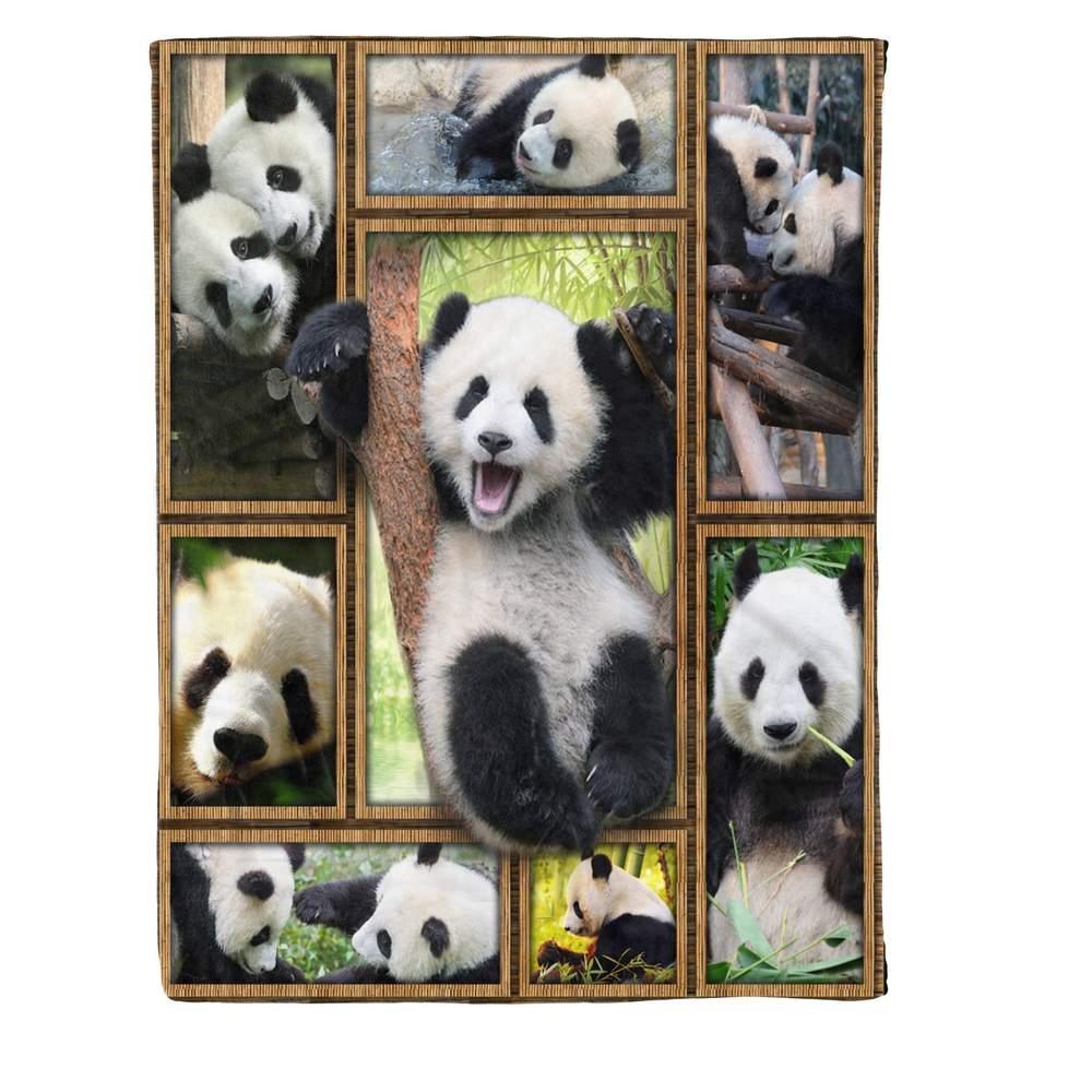 Animal Panda 3D Special Gift Fleece Blanket Family Gift Home Decor Bedding Couch Sofa Soft And Comfy Cozy