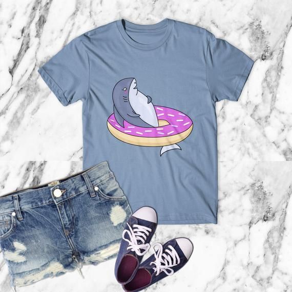 Donut Float Shirt Swimming Shark Shirtfunny Shirt Donut Gift Shirtfor Man Woman Shirt