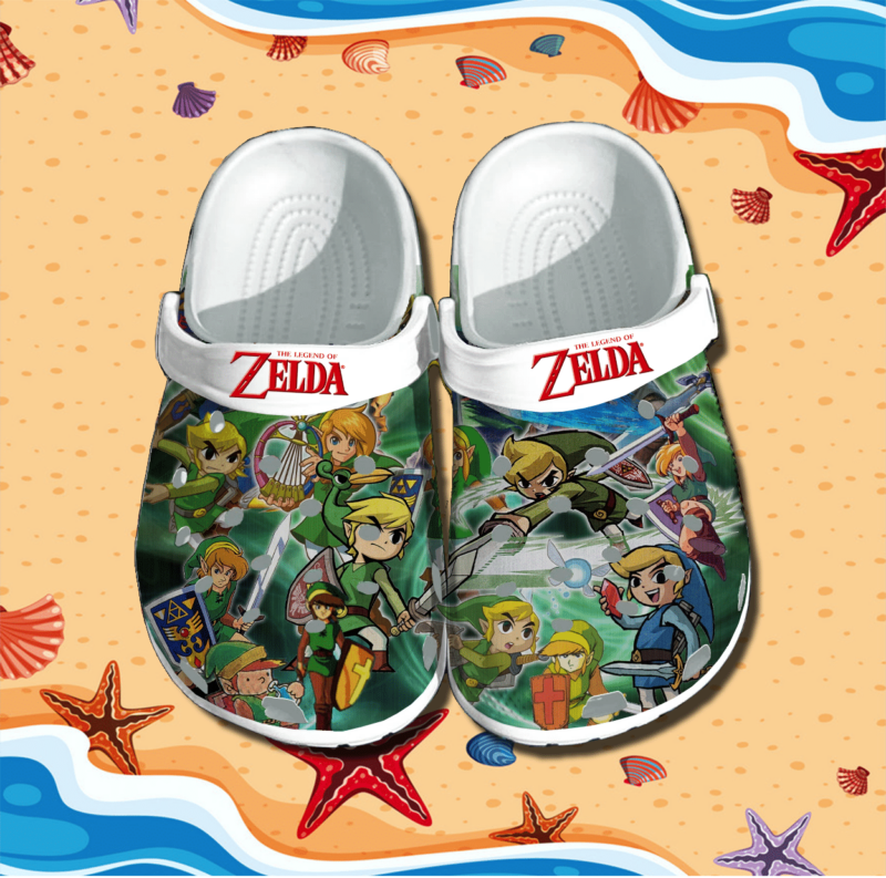 The Legend Of Zelda Crocs Crocband Clogs, Comfy Footwear, Shoes