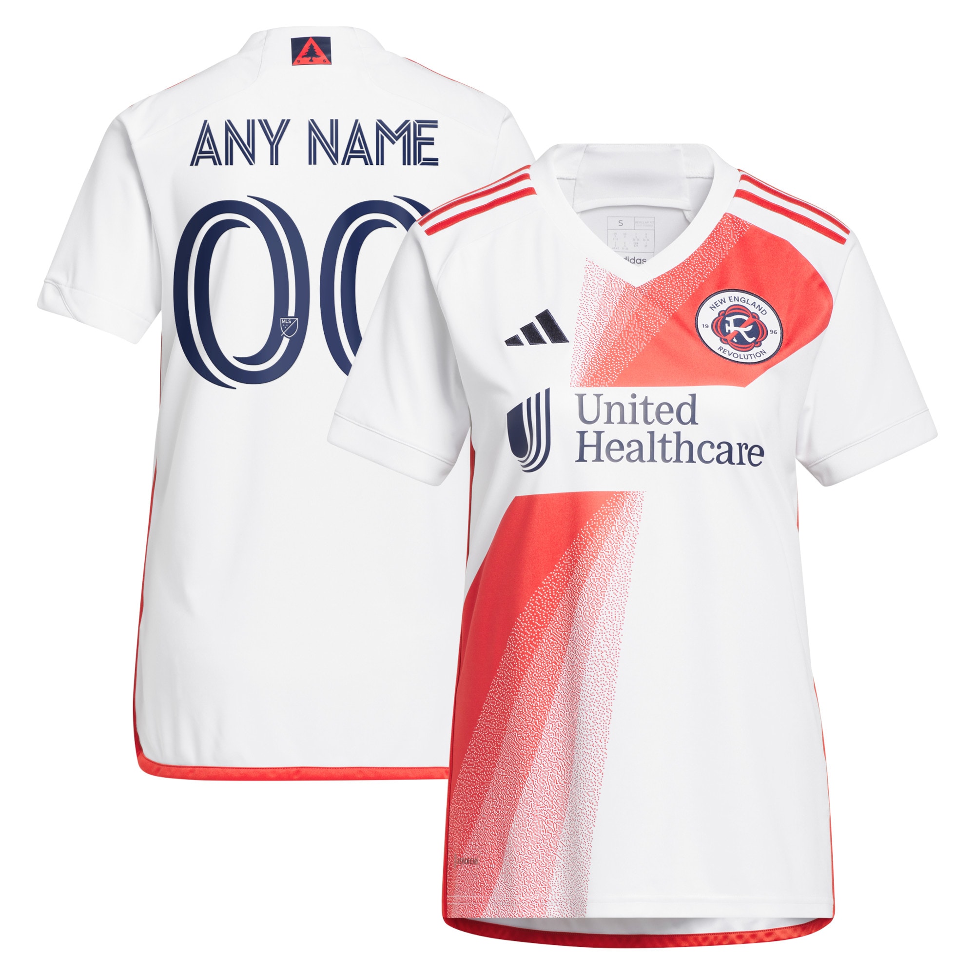 New England Revolution Women's 2023 Defiance Replica Custom Jersey – White