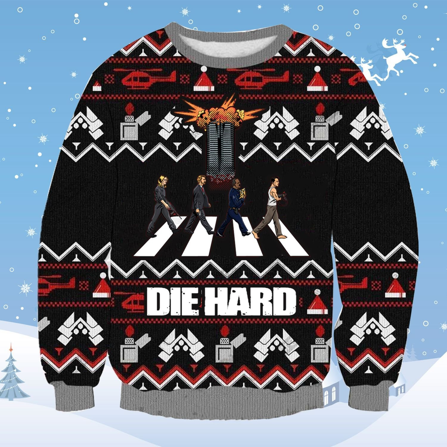 Ugly Christmas Sweater 2021, Die Hard Sweatshirt For Men Couple Family Funny Cute Plus Size