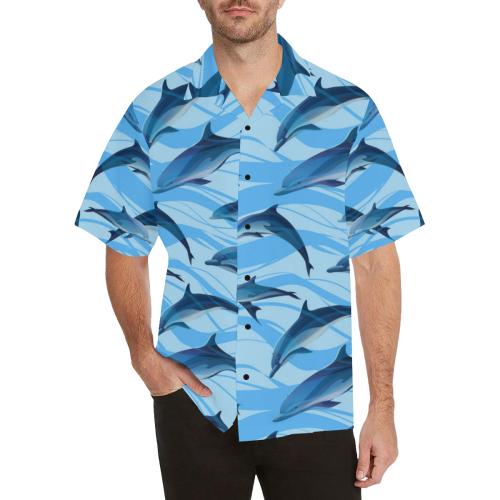 Blue Dolphin Hawaiian Shirt