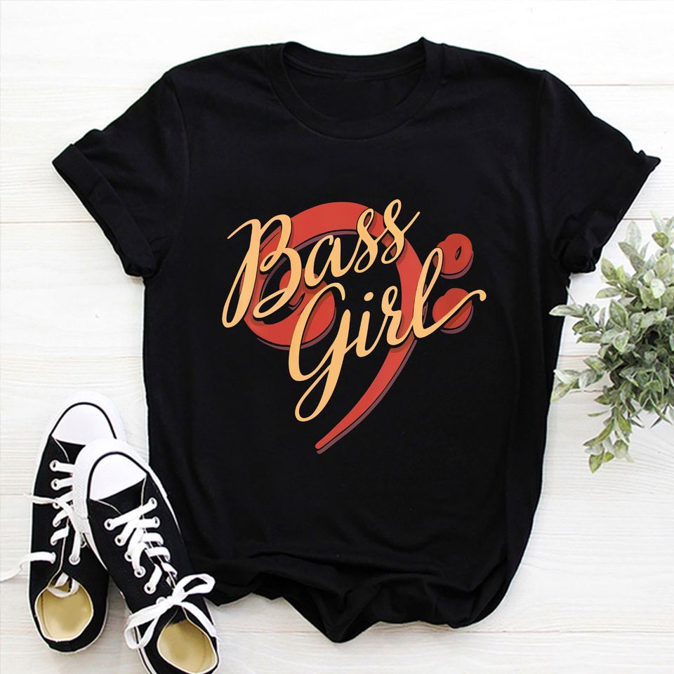 Bass Girl Retro Style Standard T-Shirt