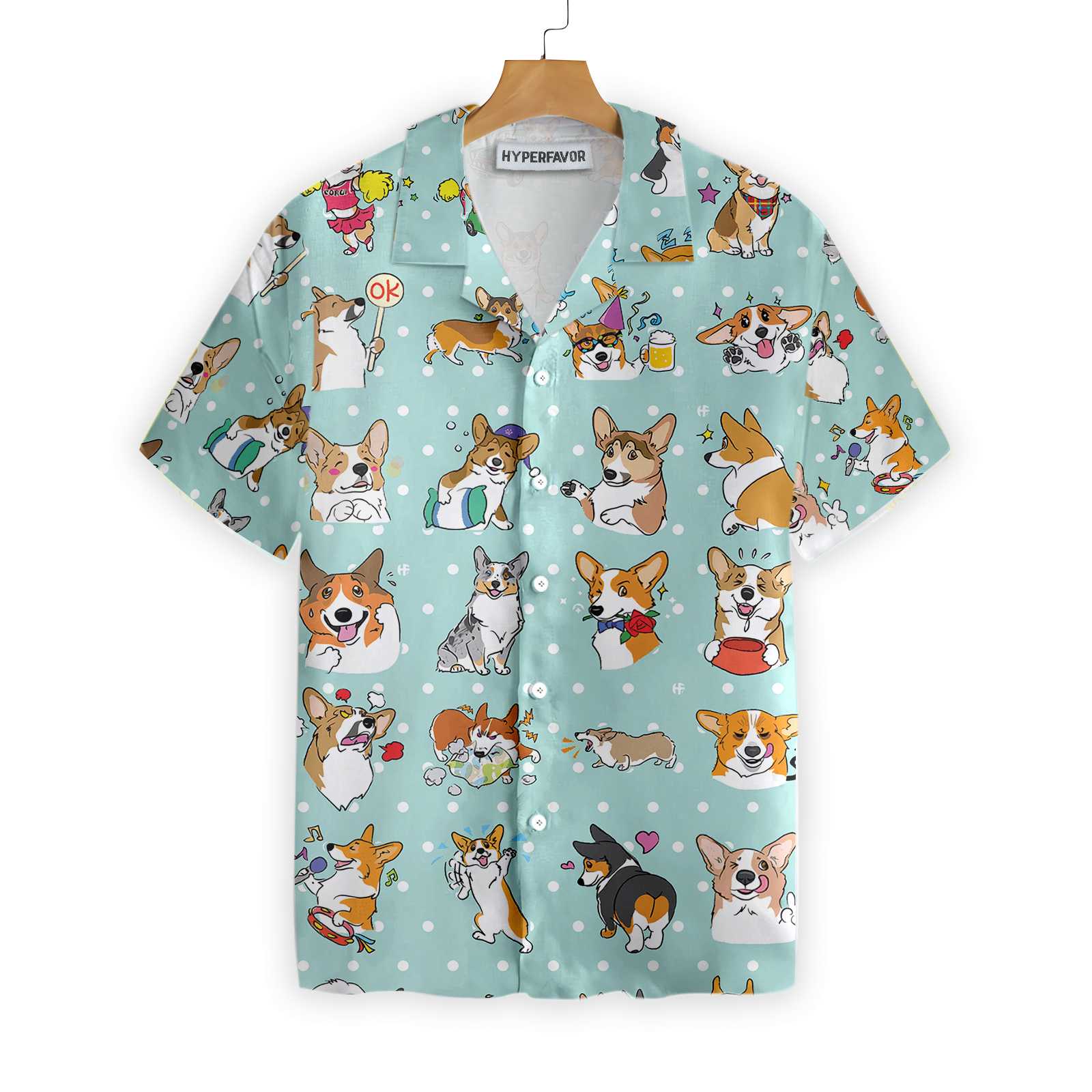 Cartoon Welsh Corgi Hawaii Best Dog Shirt For Lovers Gifts Ha70429