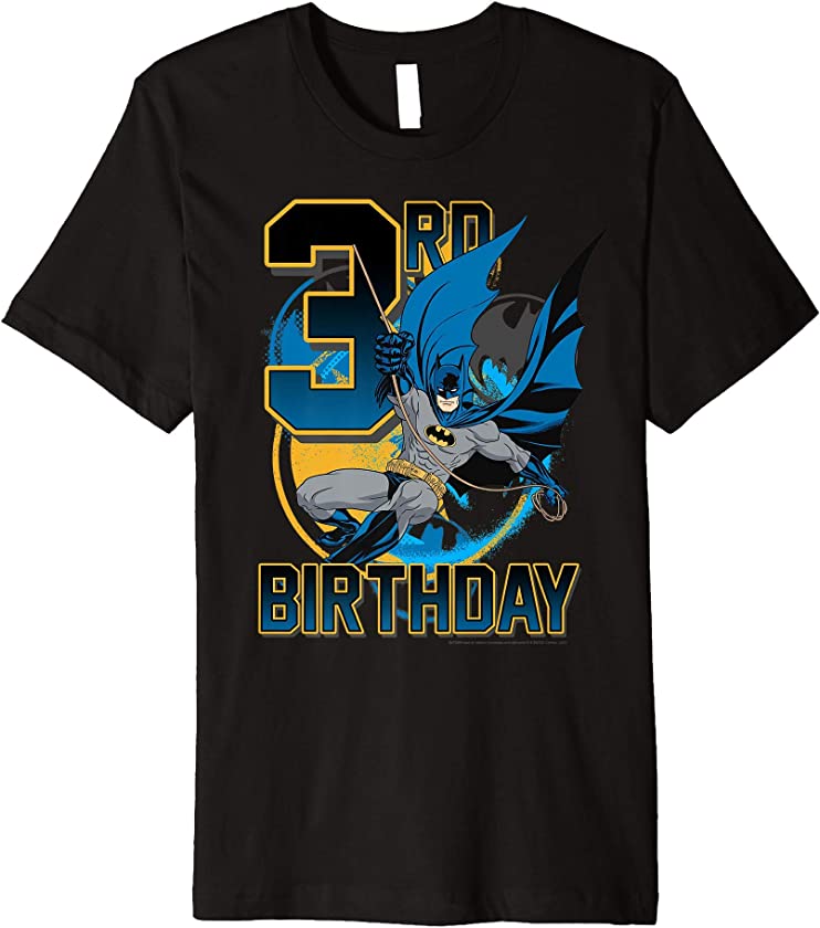 Batman 3rd Birthday Action Shot Premium T-Shirt