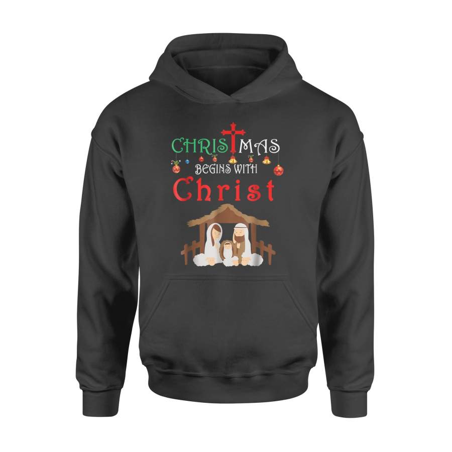 Christmas Gift Idea Christmas Begins With Christ – Standard Hoodie