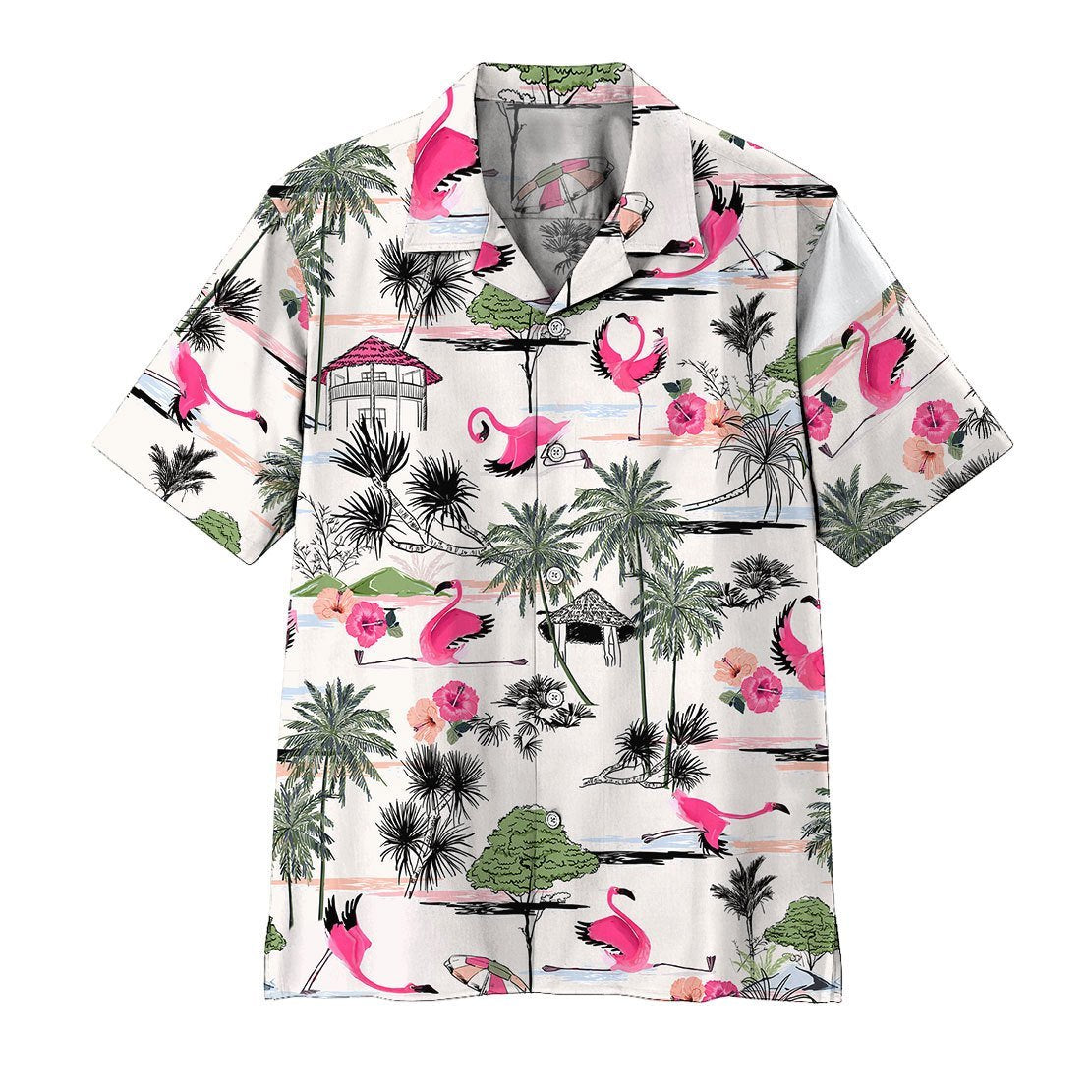 Flamingo Hawaiian Shirt Vintage Yoga Ha1755