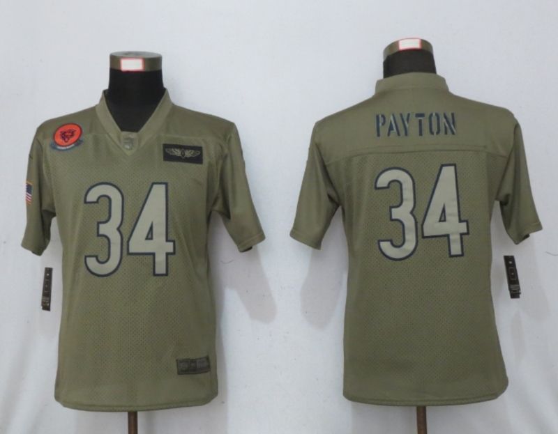 Chicago Bears Walter Payton #34 NFL 2020 Moss Green Jersey