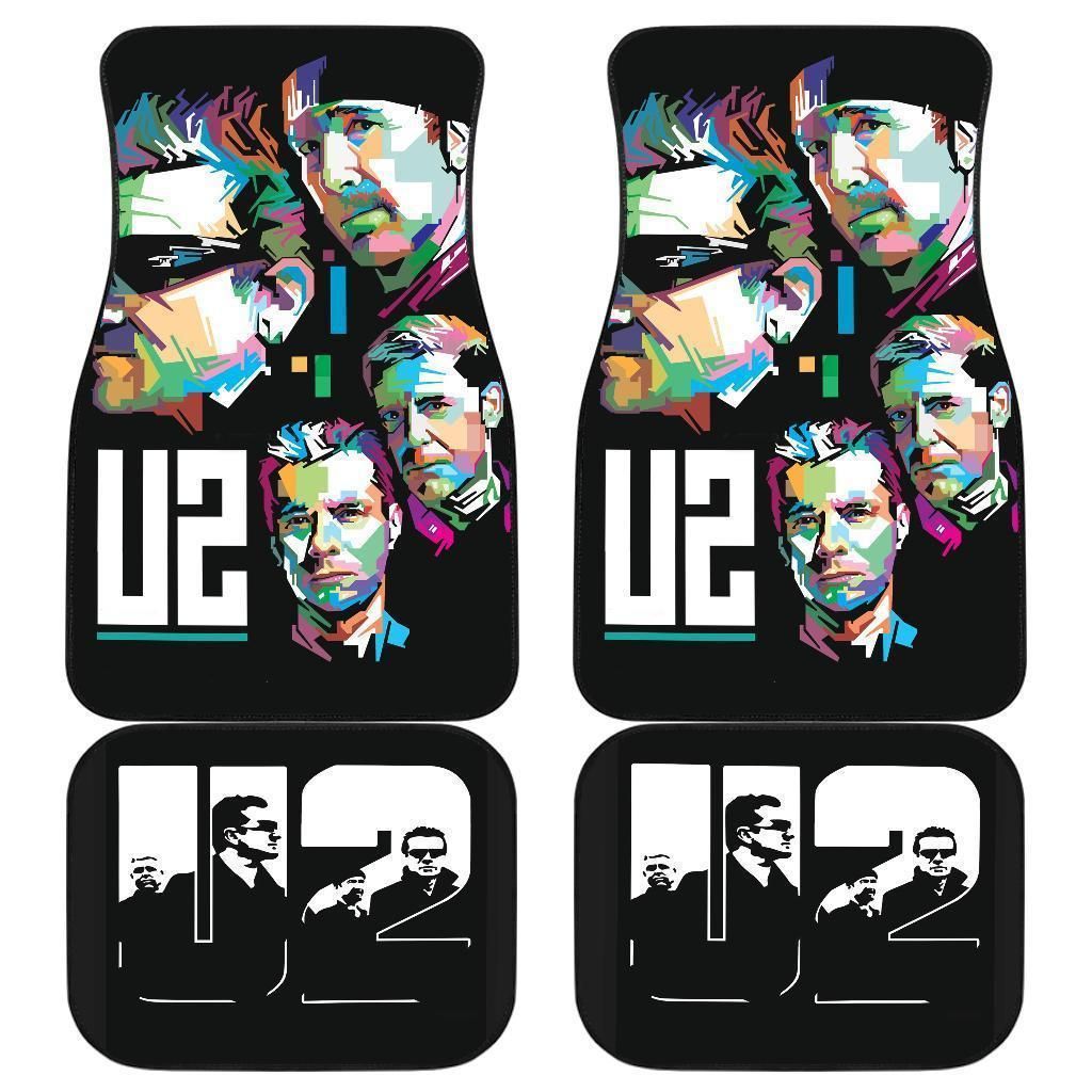 U2 Art Music Band Car Floor Mats Personalized Car Seat Floor Mat Custom Print