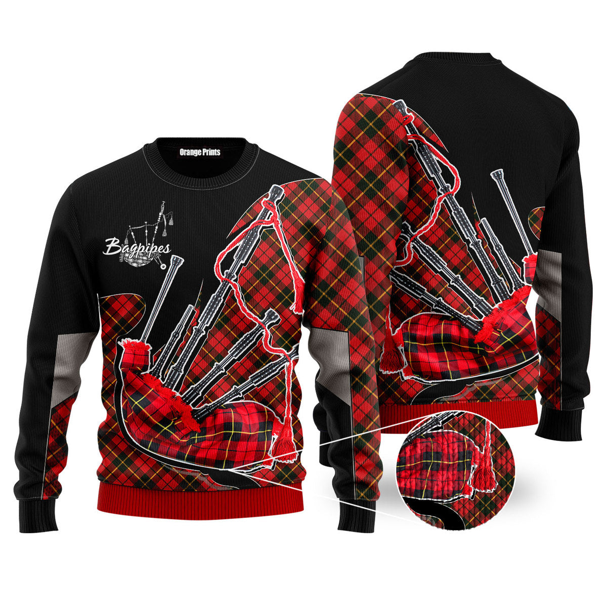 Bagpipes Music Ugly Christmas Sweater | For Men & Women | Uh1079