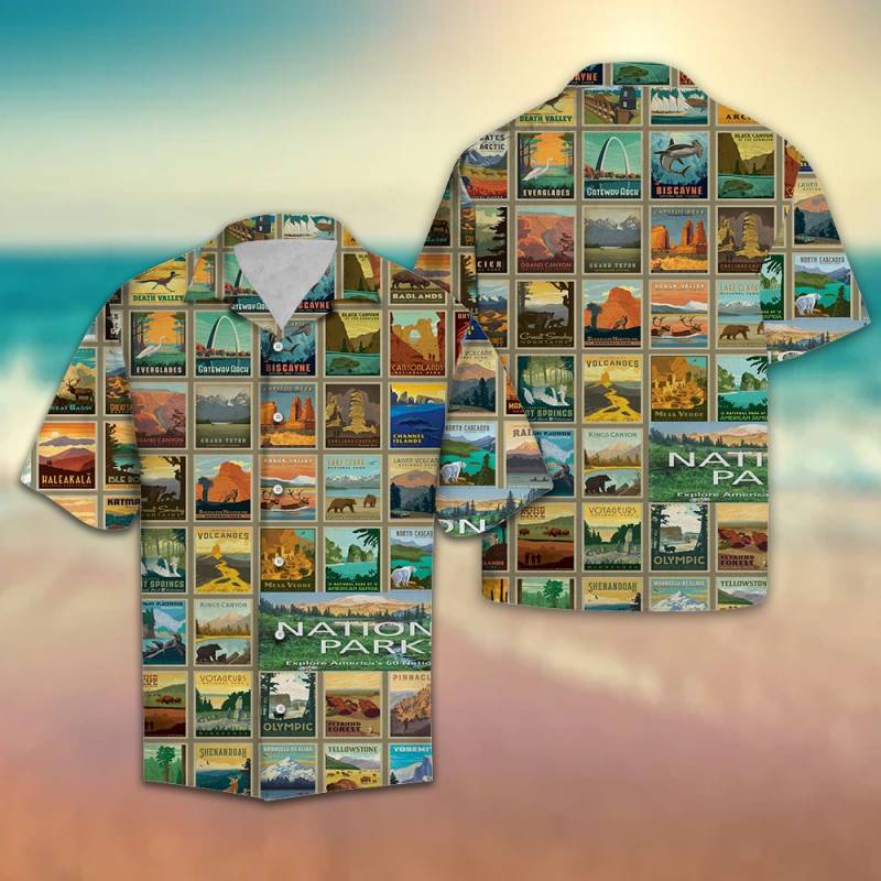 Explore 60 National Parks Hawaiian Shirt Ha90410