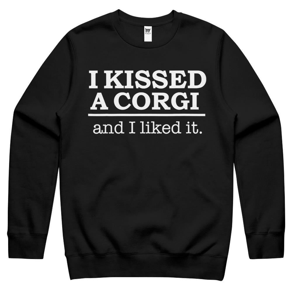 Womens I Kissed A Corgi And I Liked It Funny Crewneck Sweatshirt