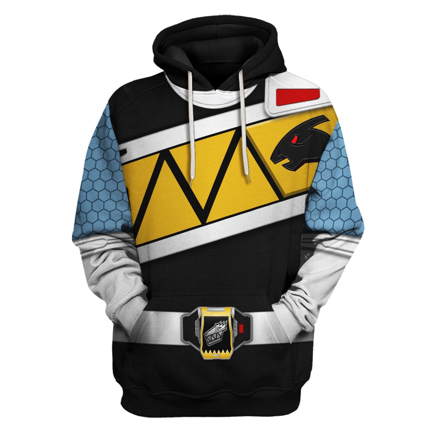 Customspig Black Power Rangers Dino Charge Costumes Hoodie Sweatshirt T-Shirt Tracksuit