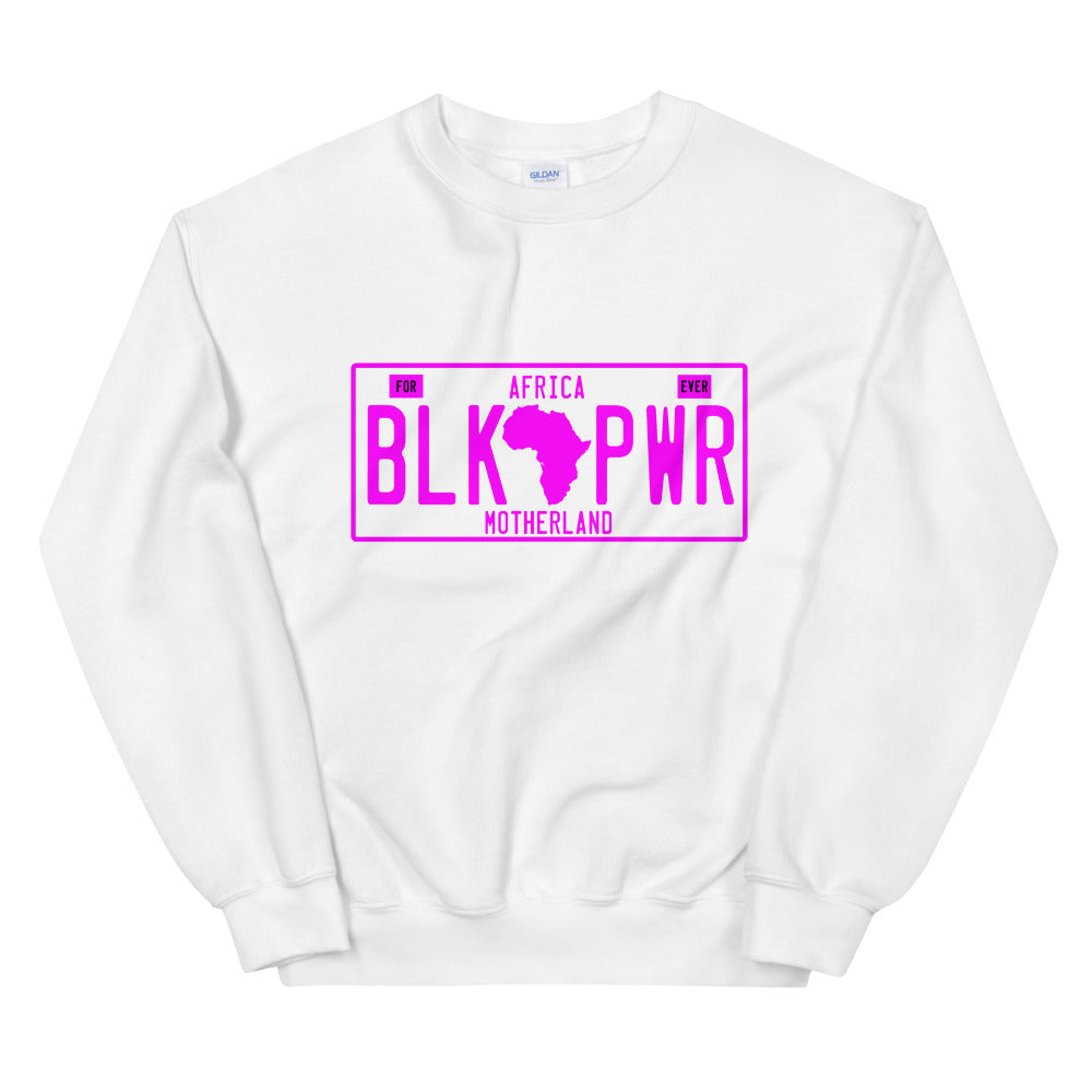 Black Power License Tag Purple Sweatshirt