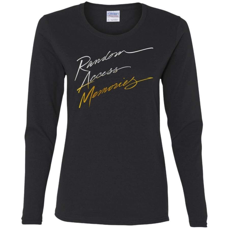 AGR Daft Punk Random Access Memories Ladies’ Cotton LS T-Shirt