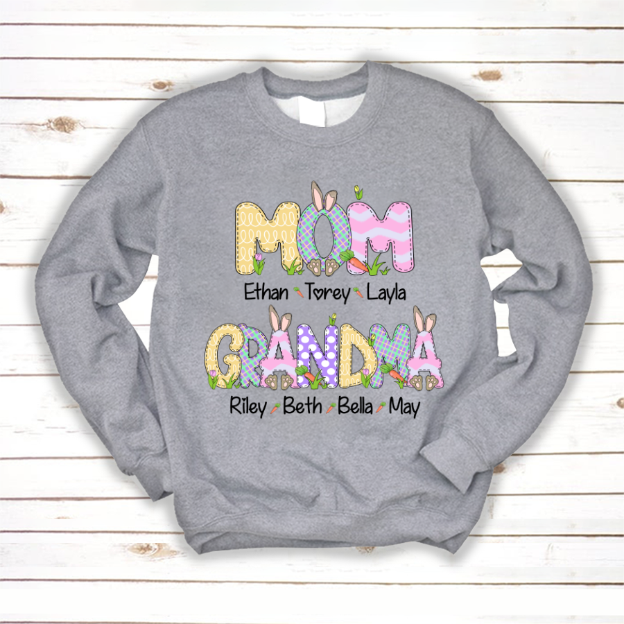 Personalized Mom And Grandma Easter Sweatshirt