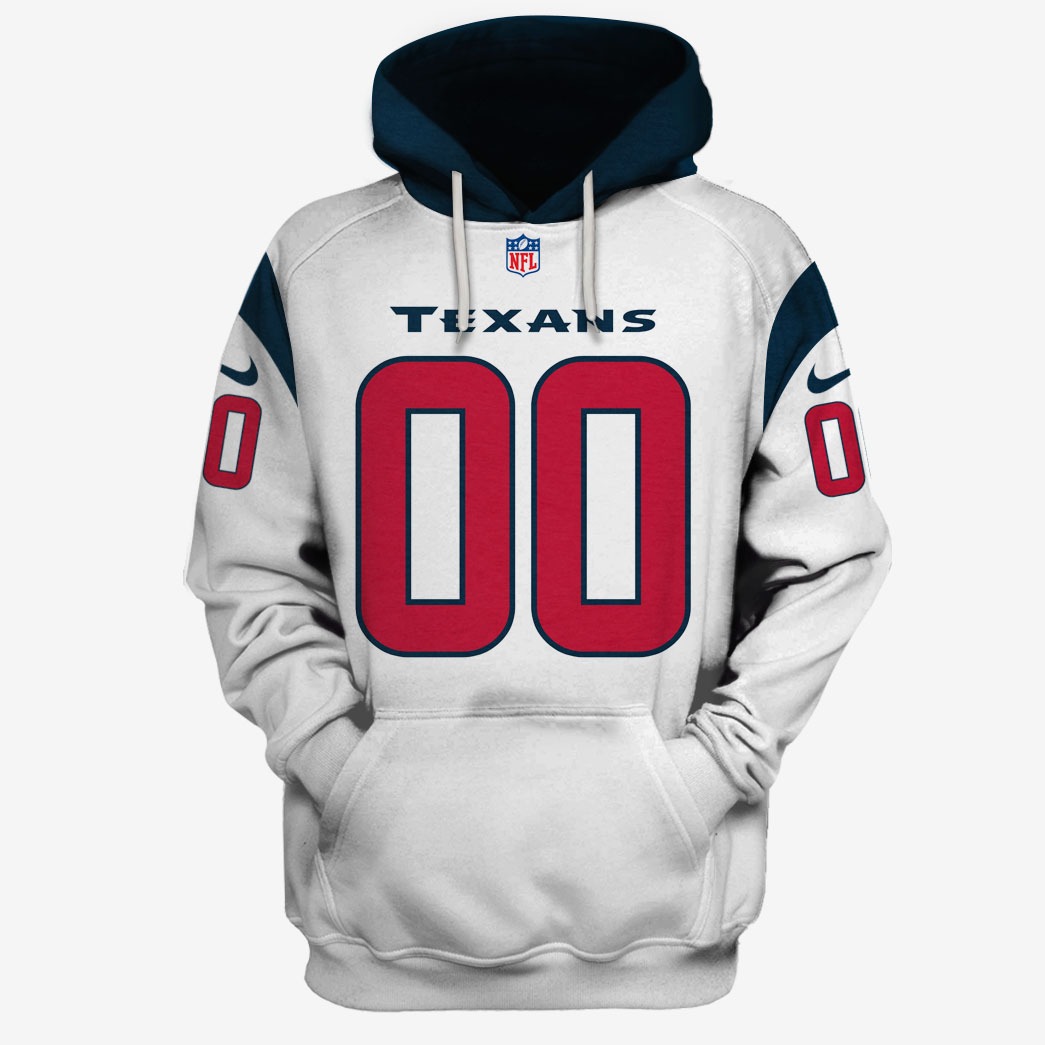 Personalized Houston Texans Jersey 3D All Over Printed For Men Women Personalize Hoodie