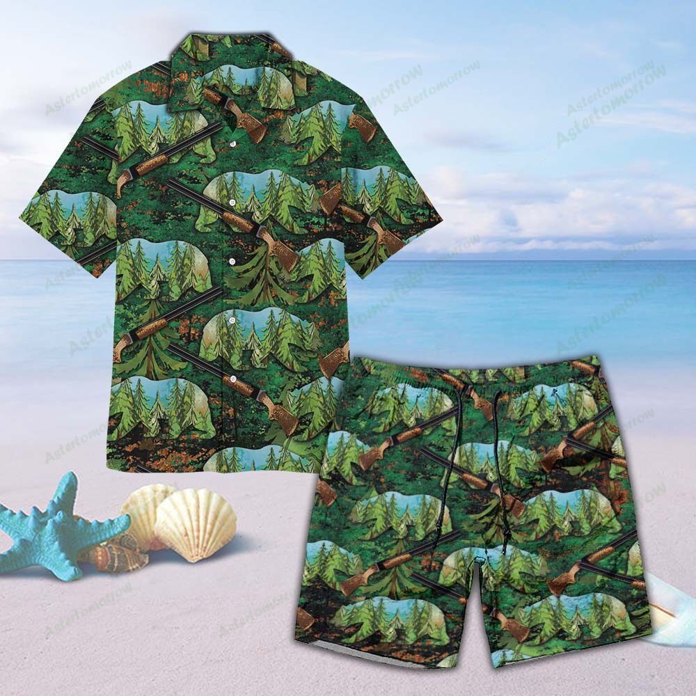 Bears Hunting Unisex Hawaiian Shirt Beach Hawaiian Ha46821