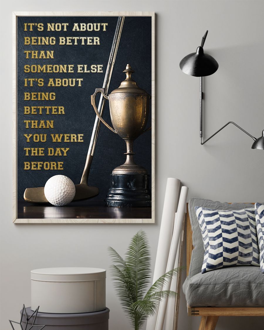 Golf It’S About Being Better Vertical Canvas And Poster | Wall Decor Visual Art