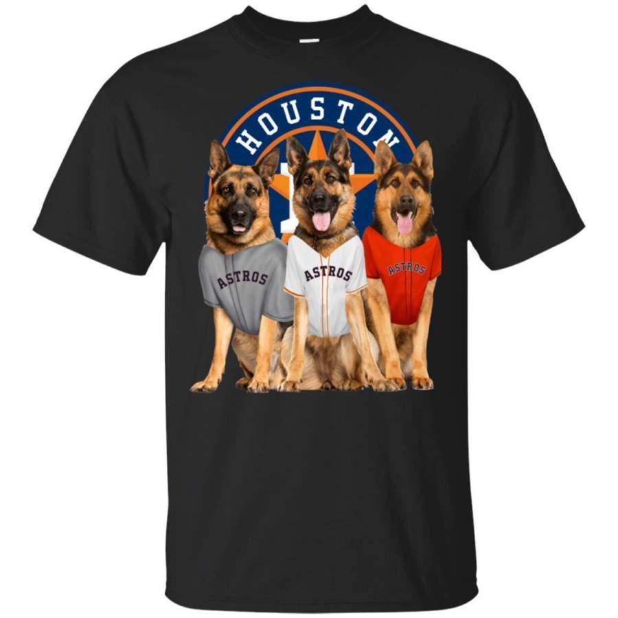 German Shepherd Dog And Houston Astros Fan Shirt HT208