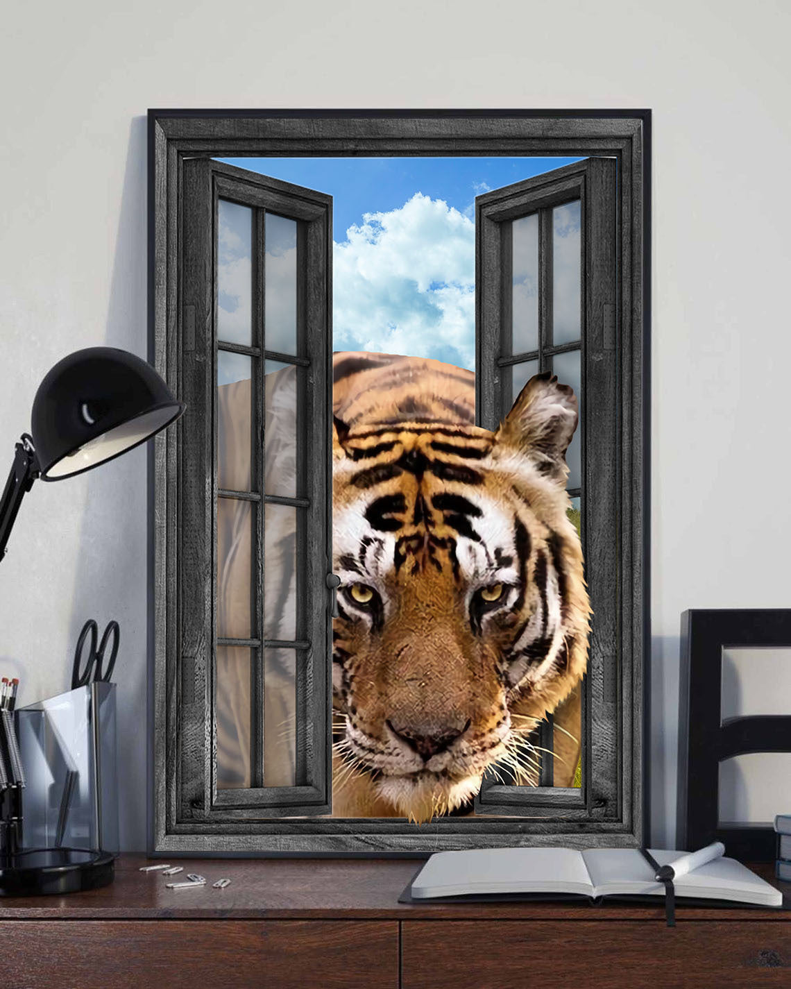 Bengal Tiger 3D Wall Art Painting Art Wild Animals Home Decoration Gift For Friend No Frame