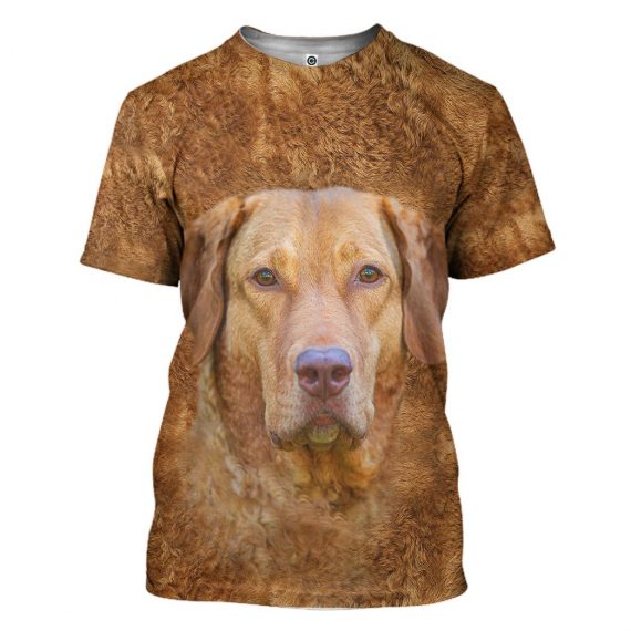 3D Chesapeake Bay Retriever Dog Front And Back All Over Print Unisex Tshirt For Dog Lovers