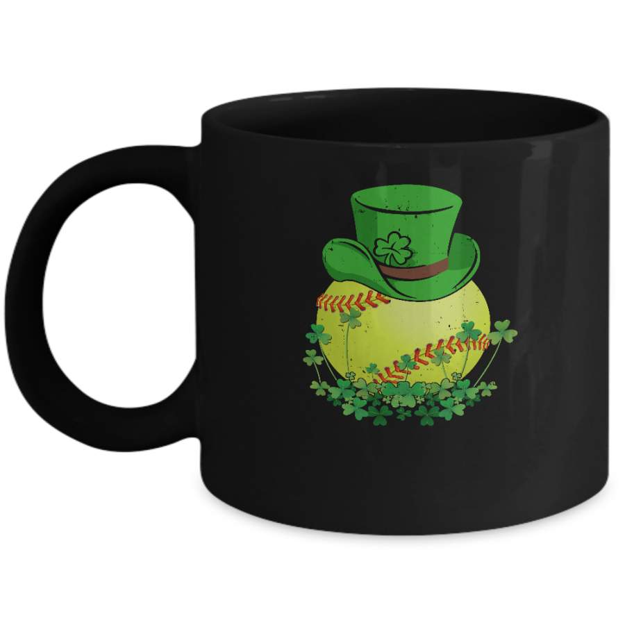 Shamrock Softball Leprechaun St Patricks Day Mug