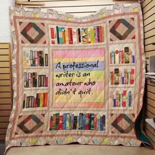 Book Writer Quit 3D Quilt Blanket HGM7