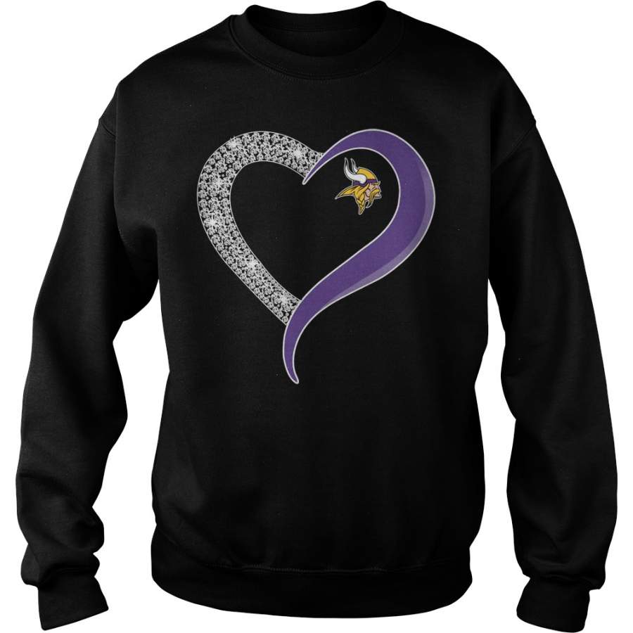 Diamond Minnesota Vikings Heart – Sweatshirt