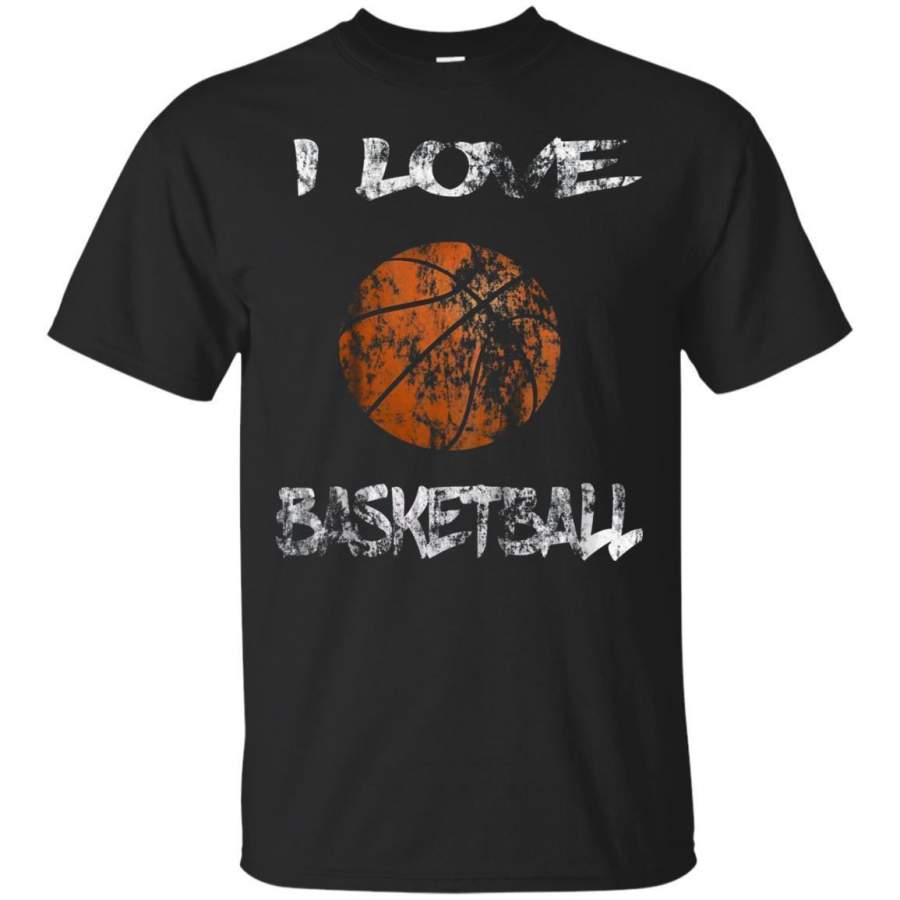 AGR I Love Basketball Cool Tshirt Funny Basketball Lover Tee Jaq T-shirt