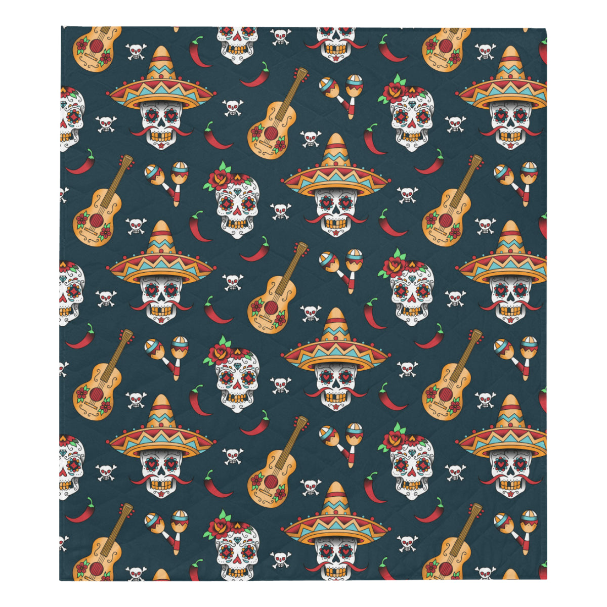 Sugar Skull Mexican Premium Quilt