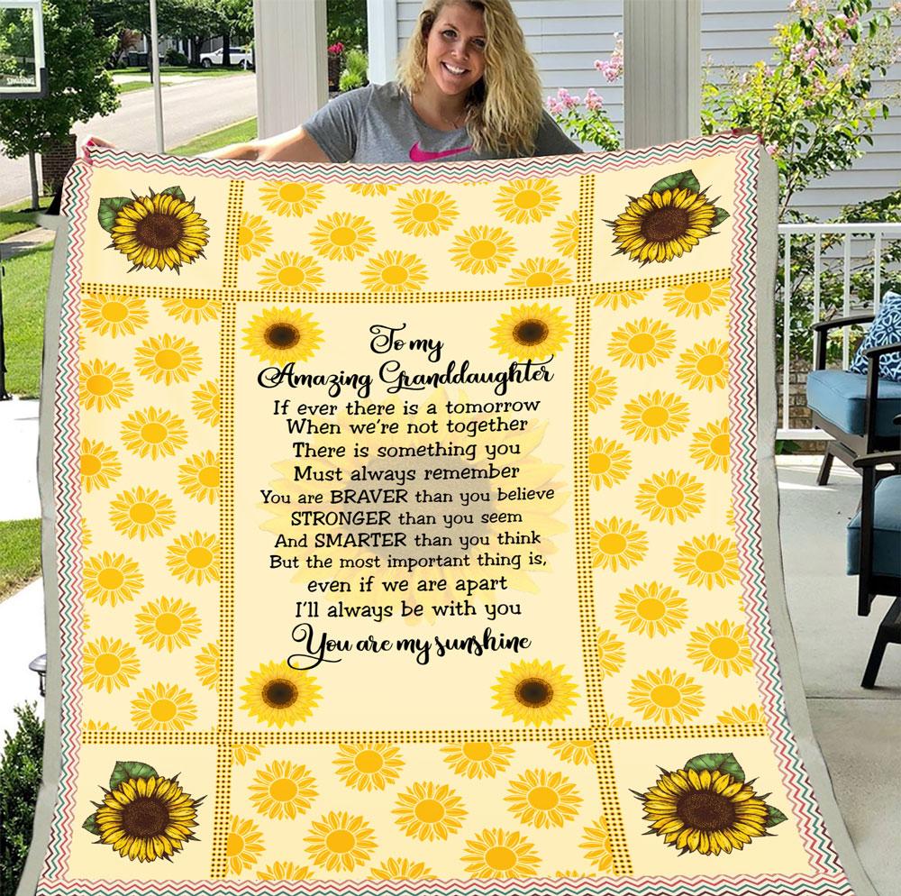 To My Amazing Granddaughter Fleece Blanket