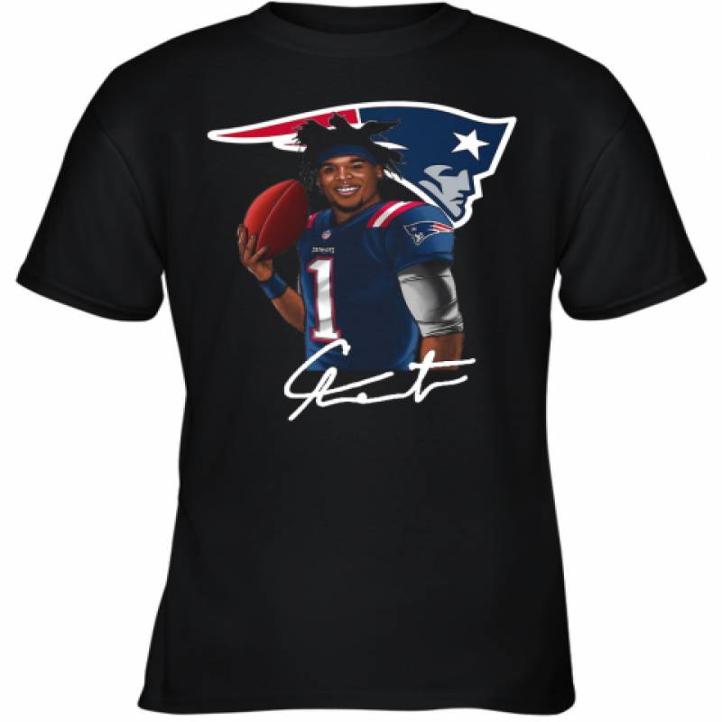 New England Patriots Cam Newton Signature Youth T-Shirt