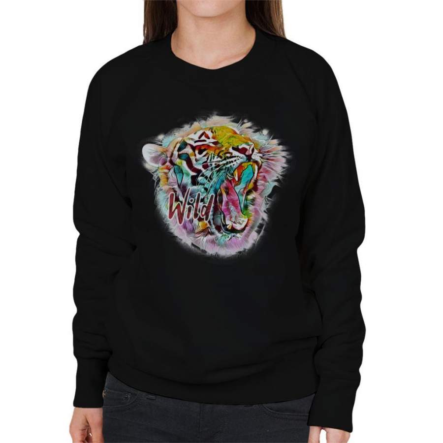 Wild Abstract Tiger Women’s Sweatshirt