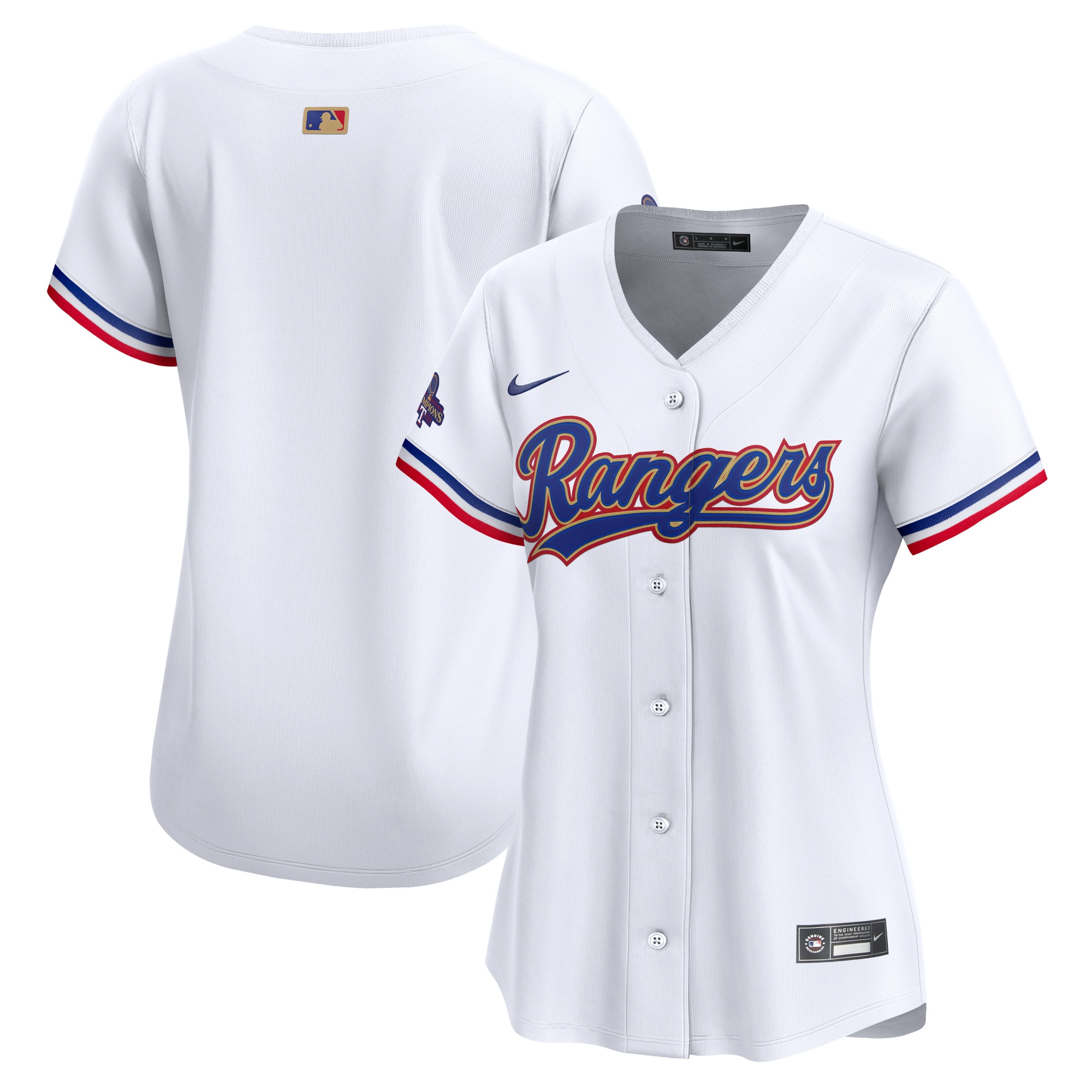 Texas Rangers Women's 2024 Gold Collection Limited Jersey  White