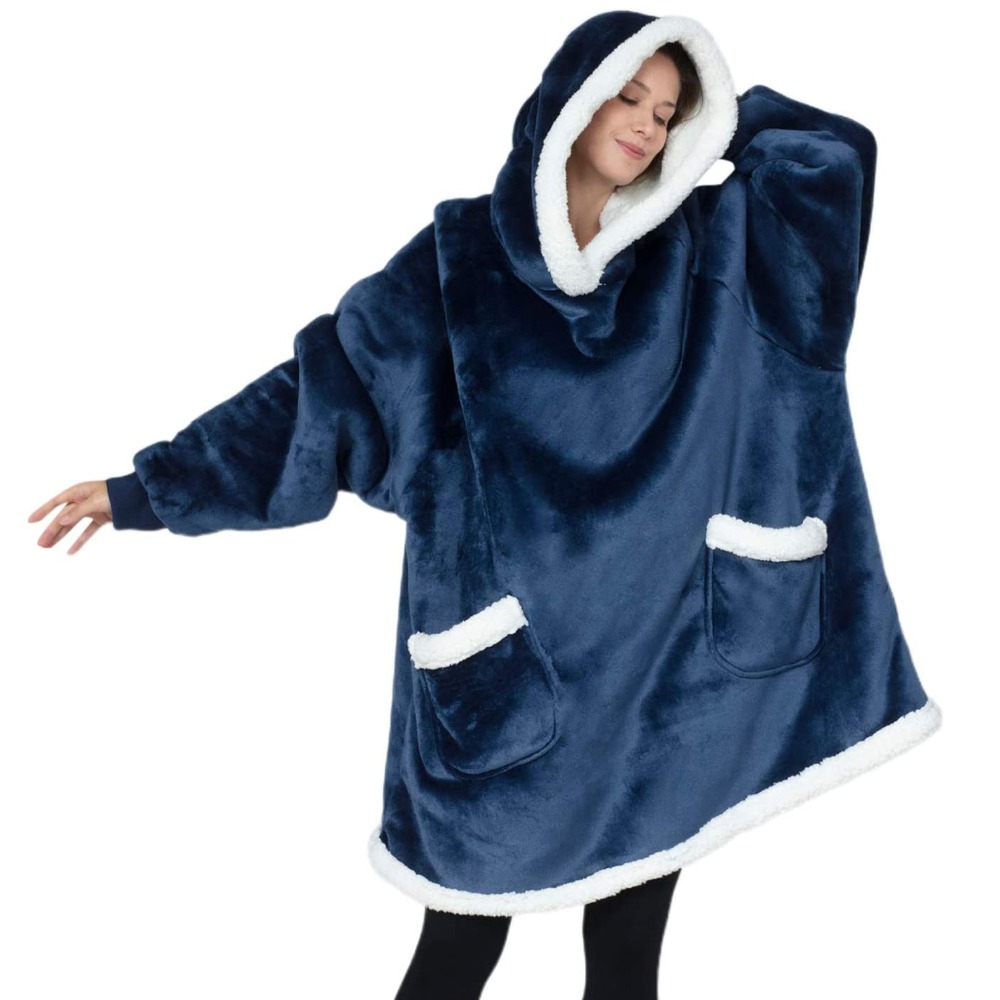 Blanket with Sleeves Women Oversized Winter Hoodie Fleece Warm Hoodies Sweatshirts Giant TV Blanket Women Hoody Robe Couple Men alx