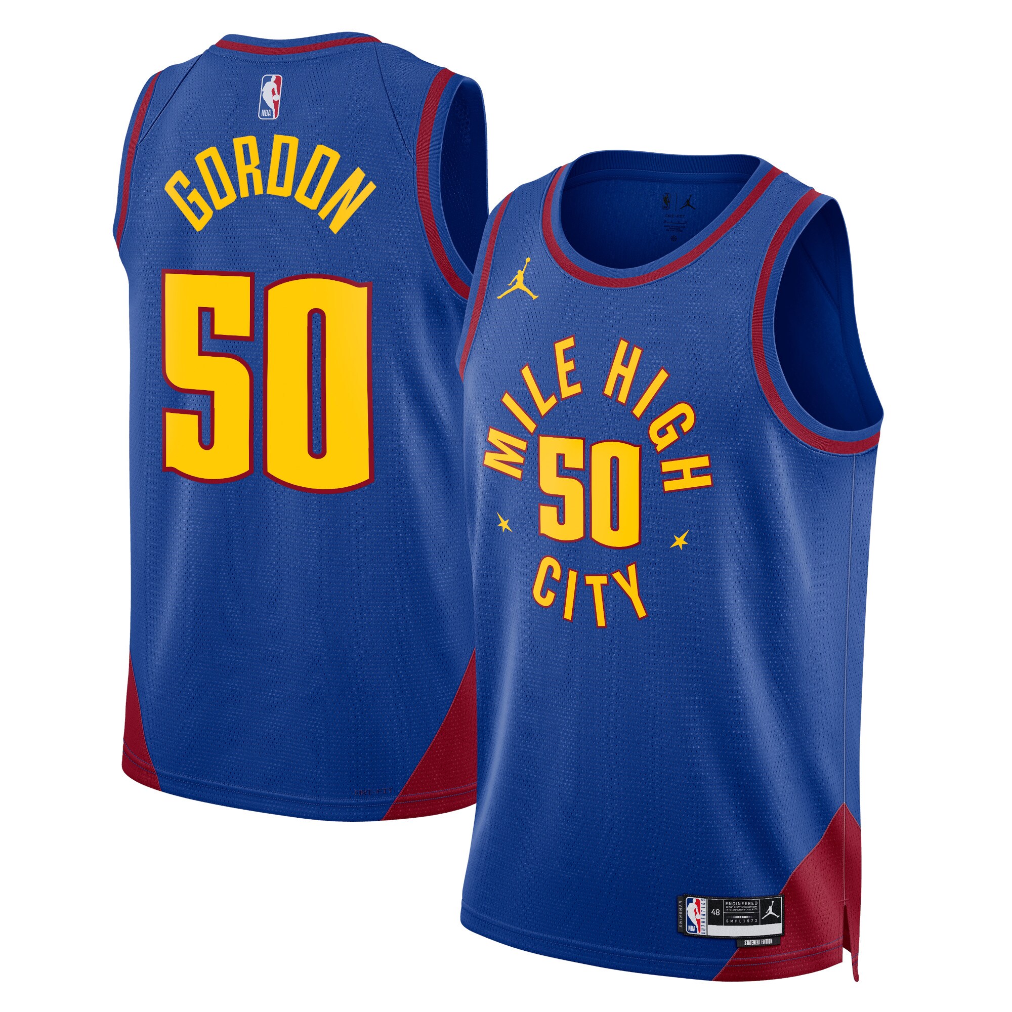 Denver Nuggets Jordan Statement Edition Swingman Jersey – Blue – Aaron Gordon – Unisex