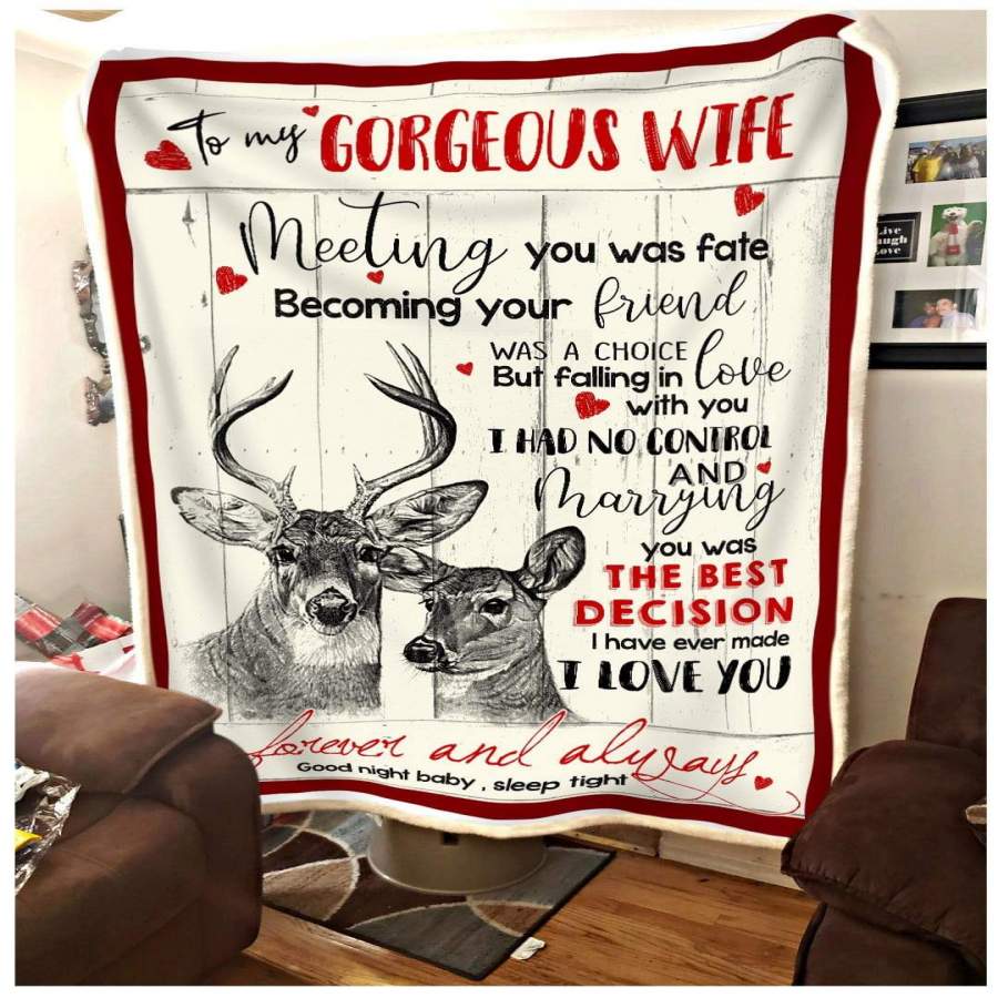 Deer Blanket Giving Wife Meeting You Was Fate