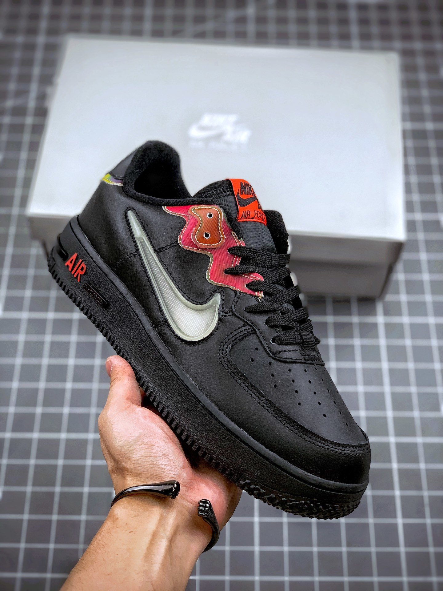 Nike Air Force 1 React Black Habanero Red CN9838-001 5340077