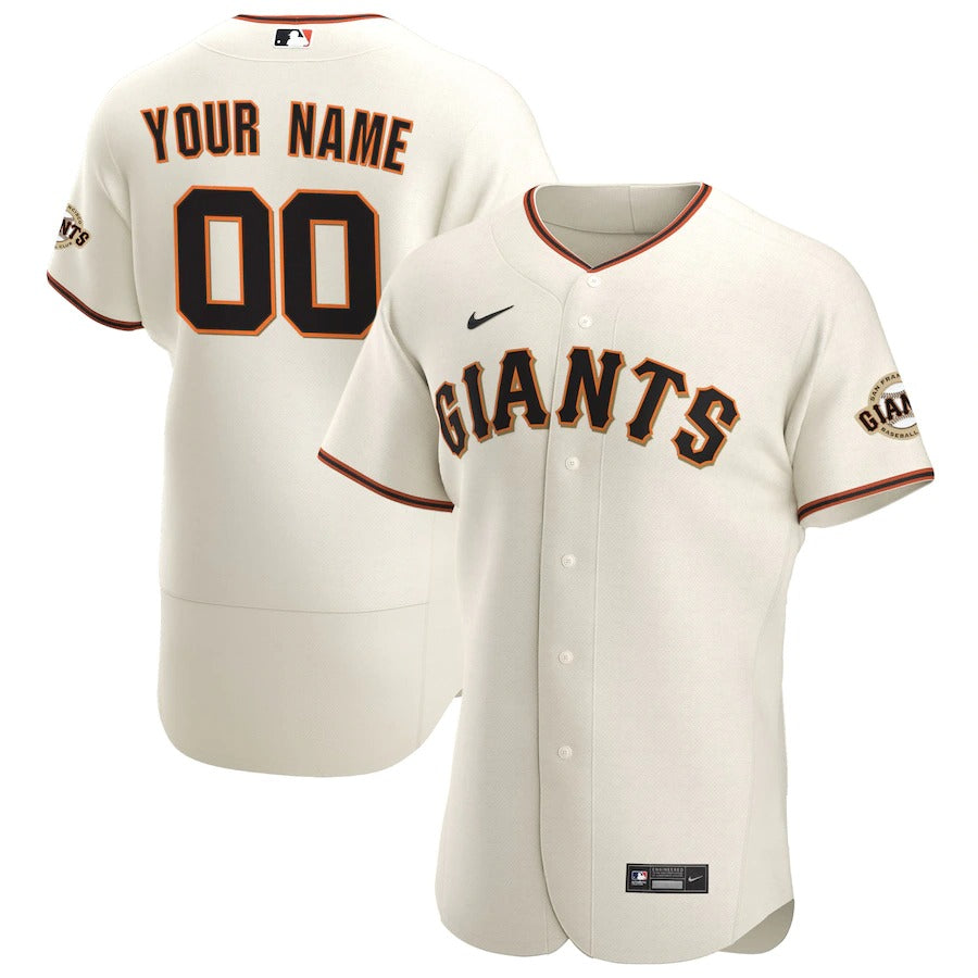 Men’S San Francisco Giants Nike Cream Home Official Authentic Custom Jersey