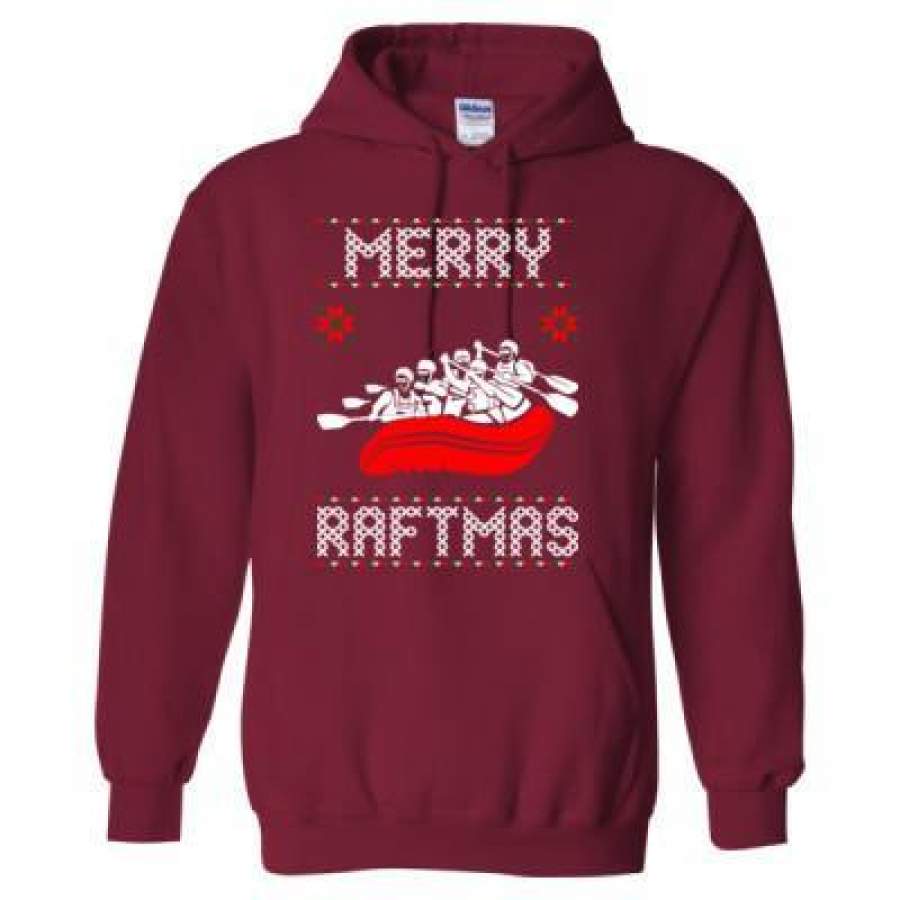 AGR Merry Raftmas Ugly Christmas Sweater – Heavy Blend™ Hooded Sweatshirt