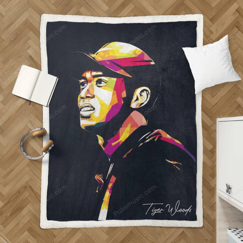 Tiger Woods – Sports Pop Art Sherpa Fleece Blanket