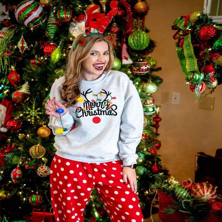 Reindeer Santa Merry Christmas Hoodie #HL