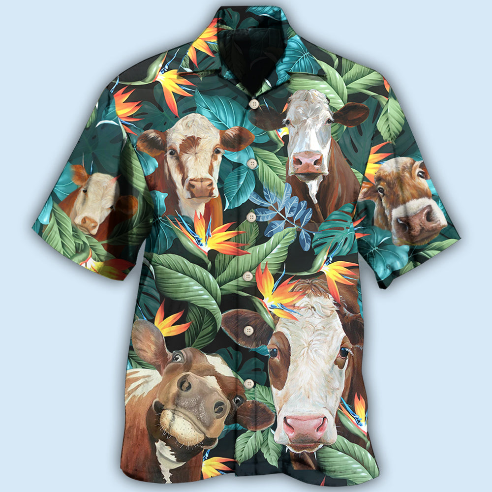 Cows Tropical Style Hawaii Shirt Ha63071